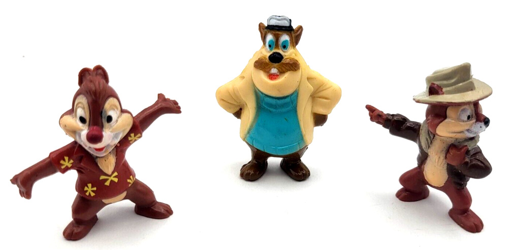 Vintage Disney RESCUE RANGERS Minis Chip Dale Monterey Jack 1991 Kellogs